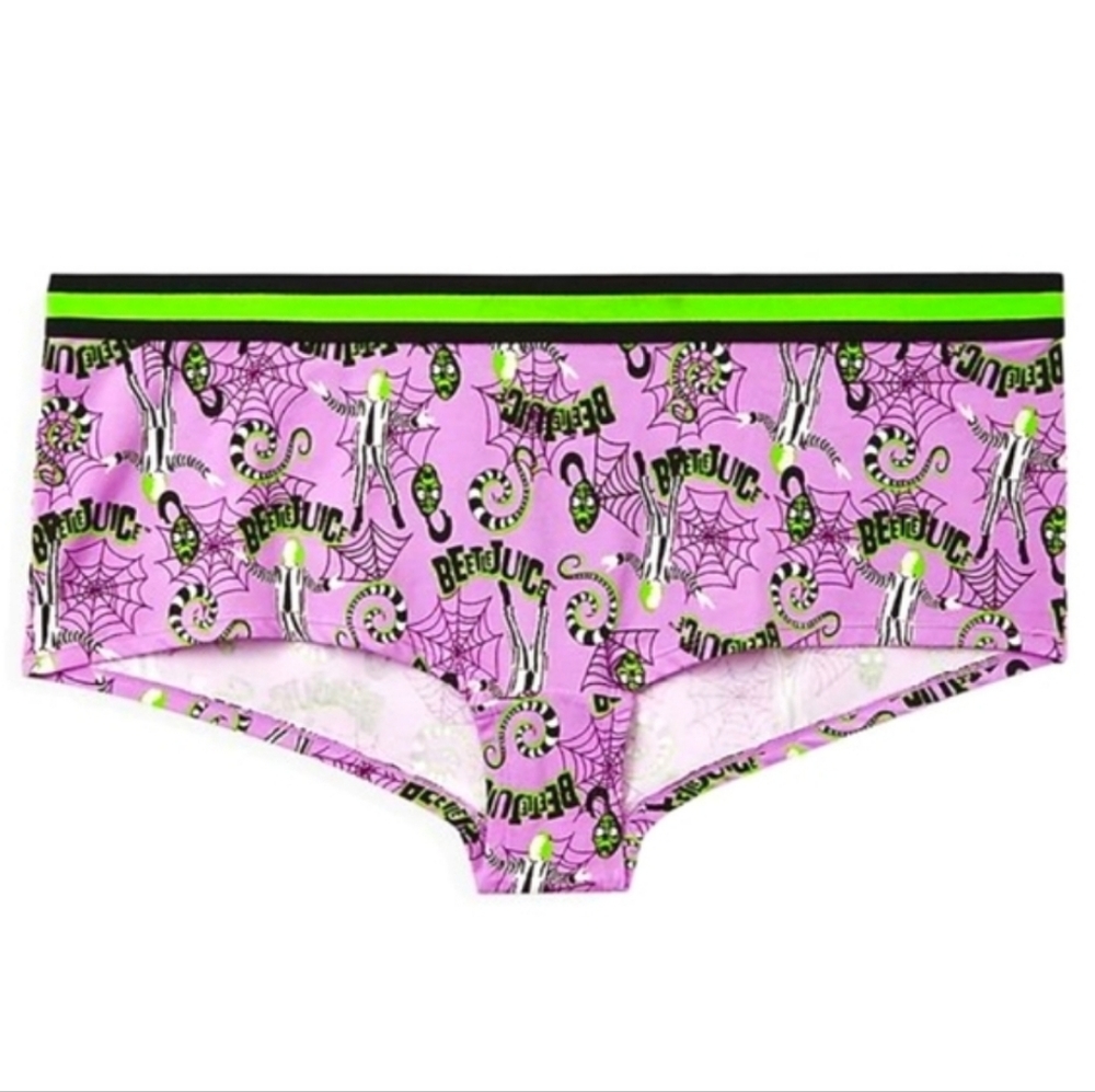 ❤️NWT TORRID BEETLEJUICE SPIDER WEB BOYSHORT PANTY PLUS SIZE HALLOWEEN
